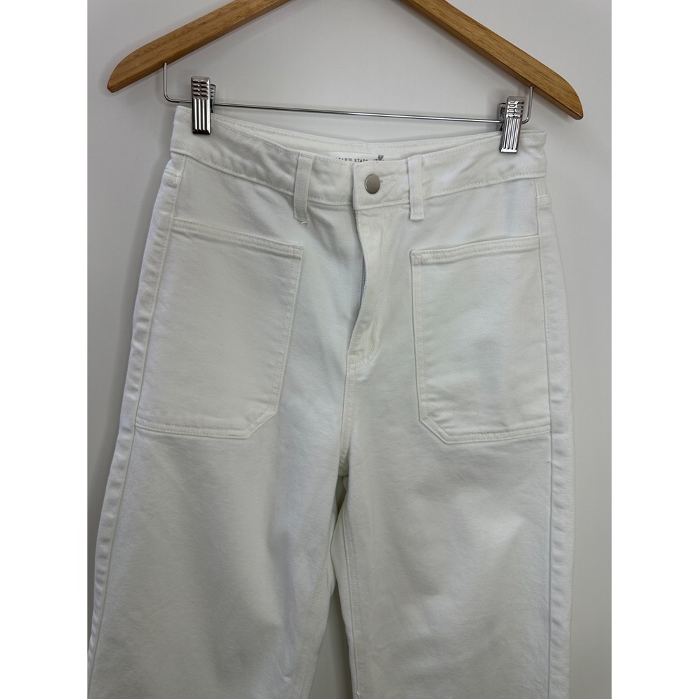 Altar'd State Kristian High Rise Pocket Jeans White Denim Wide Leg Size 27 - Picture 3 of 13